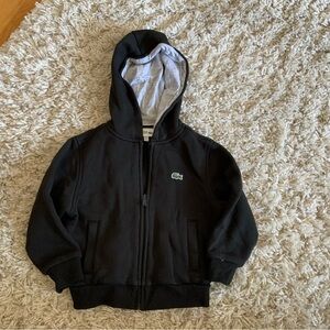 Lacoste Kids Black and Gray Hoodie